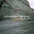 High strength laceration and abrasion resistant conveyor belt for excavator